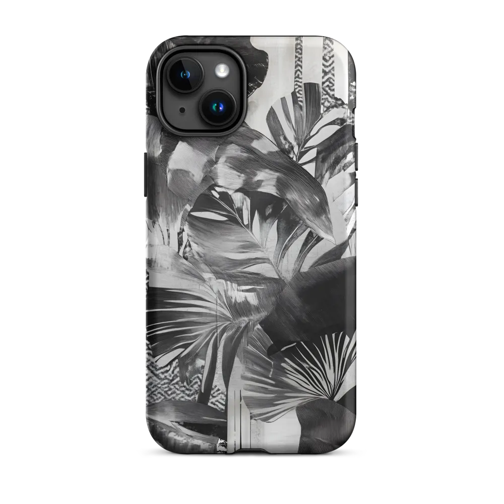 Monochrome Serenity in Tropical Foliage