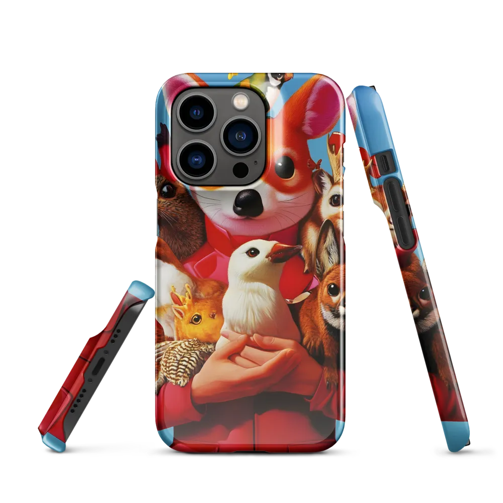 Harmony in Whimsy: A Modern Animal Ensemble | Phone Case |  14 Pro | Snap Case | Glossy