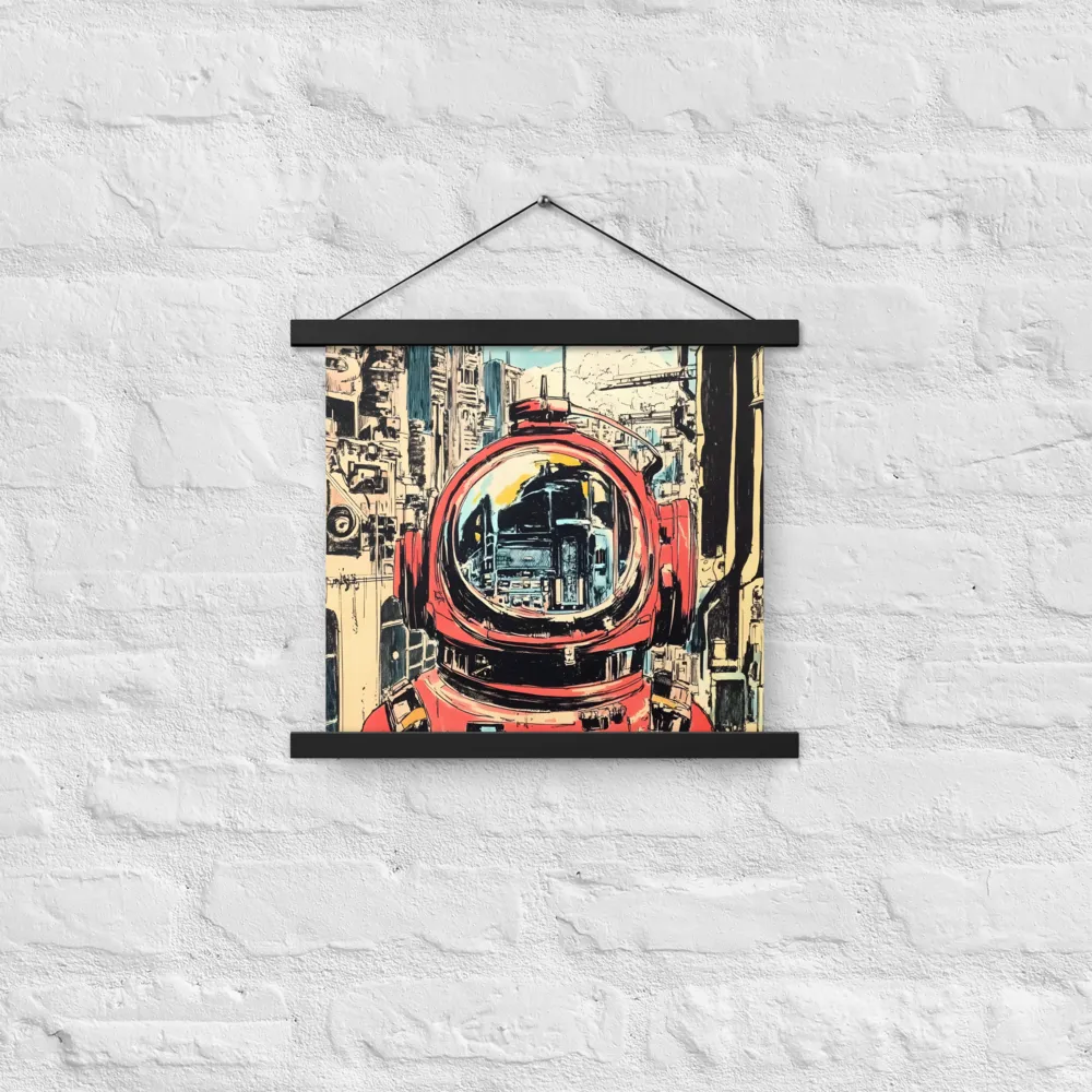 Reflections of Tomorrow | Poster With Black Wood Hanger | 14″×14″