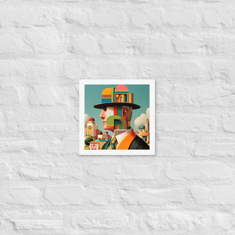 Architectural Profile 
 Poster with White Frame | 10″x 10″