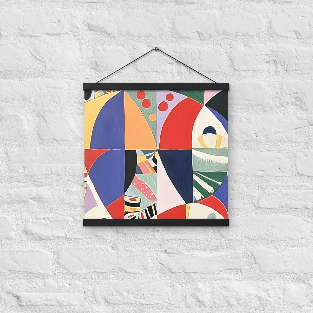 Dynamic Mosaic Symmetry | Poster With Black Wood Hanger | 16″×16″