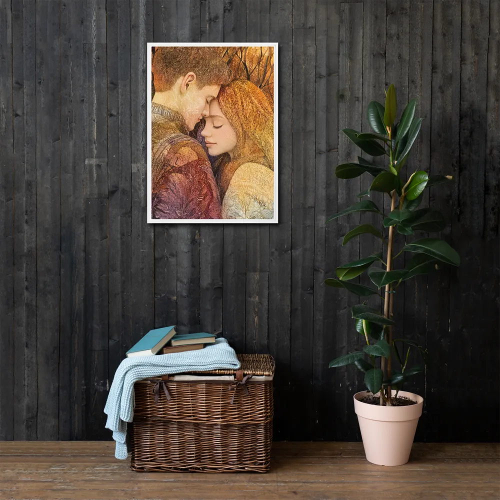 Embrace of Autumn | Canvas with White Frame | 20″×28″