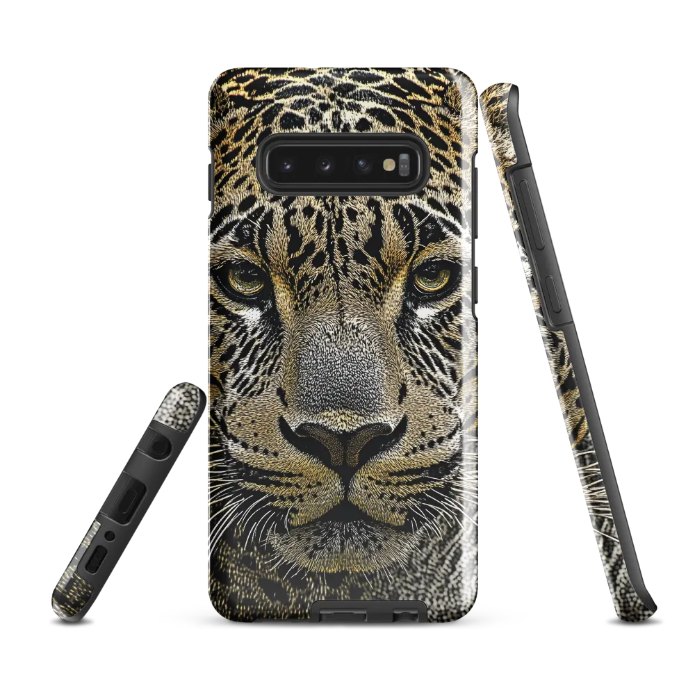 The Majestic Gaze: Portrait of a Leopard | Phone Case |  S10 Plus | Tough Case | Glossy