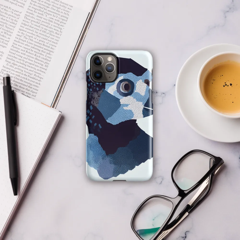 Abstract Avian Portrait in Blue