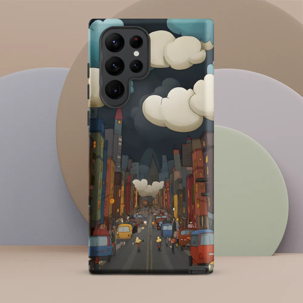 Urban Symphony: A City Awakens at Dusk | Phone Case |  S22 Ultra | Tough Case | Matte