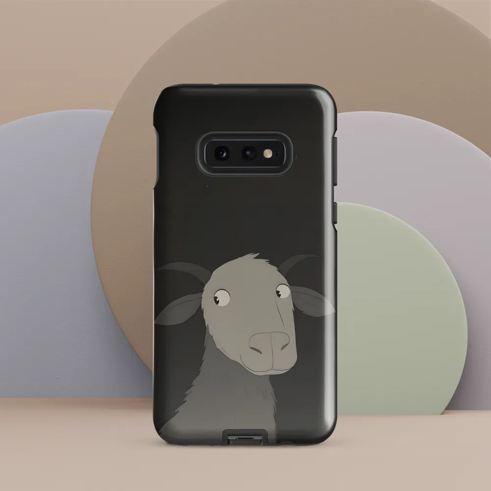 Whimsical Goat in Darkness