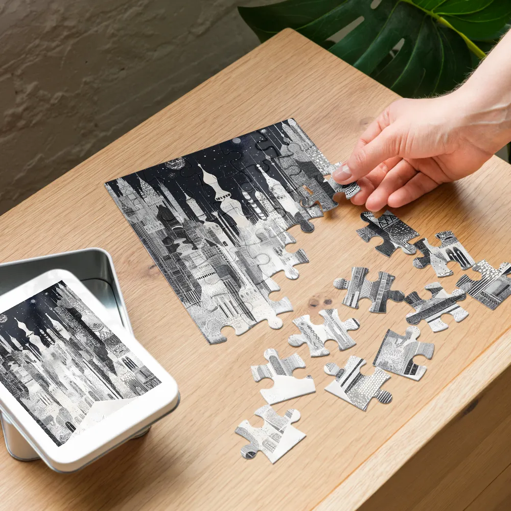 Nocturne of Spires 
 Jigsaw Puzzle in Tin Box