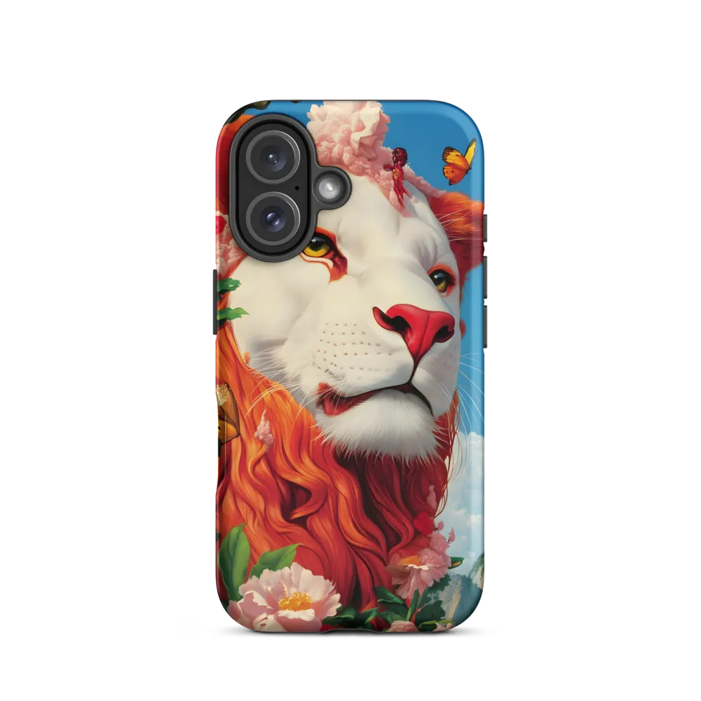 Majestic Lion Amidst Floral Splendor | Phone Case