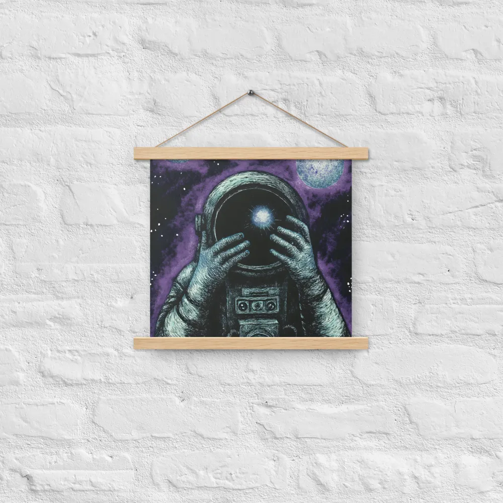 Beyond the Stars | Poster With Oak Wood Hanger | 14″×14″