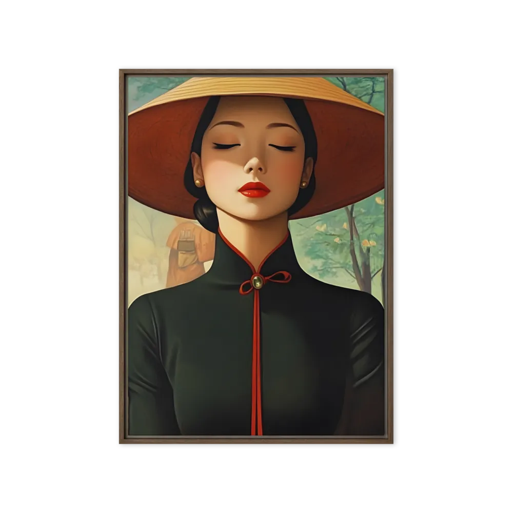 Elegance in Tranquility | Canvas with Brown Frame | 20″×28″