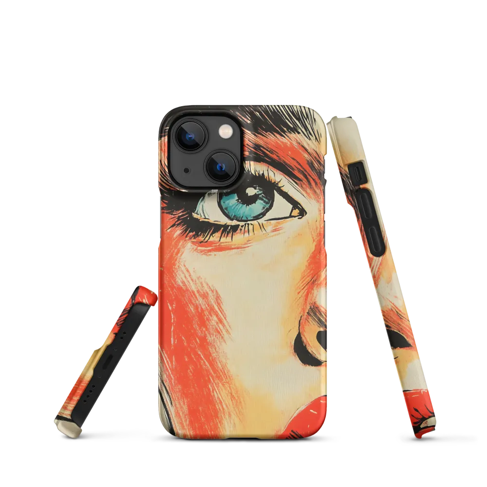 Intense Gaze: A Pop Art Portrait | Phone Case |  13 Mini | Snap Case | Matte