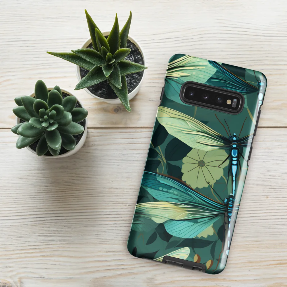 Whispers of Nature: Dragonflies in Harmony | Phone Case |  S10 Plus | Tough Case | Glossy