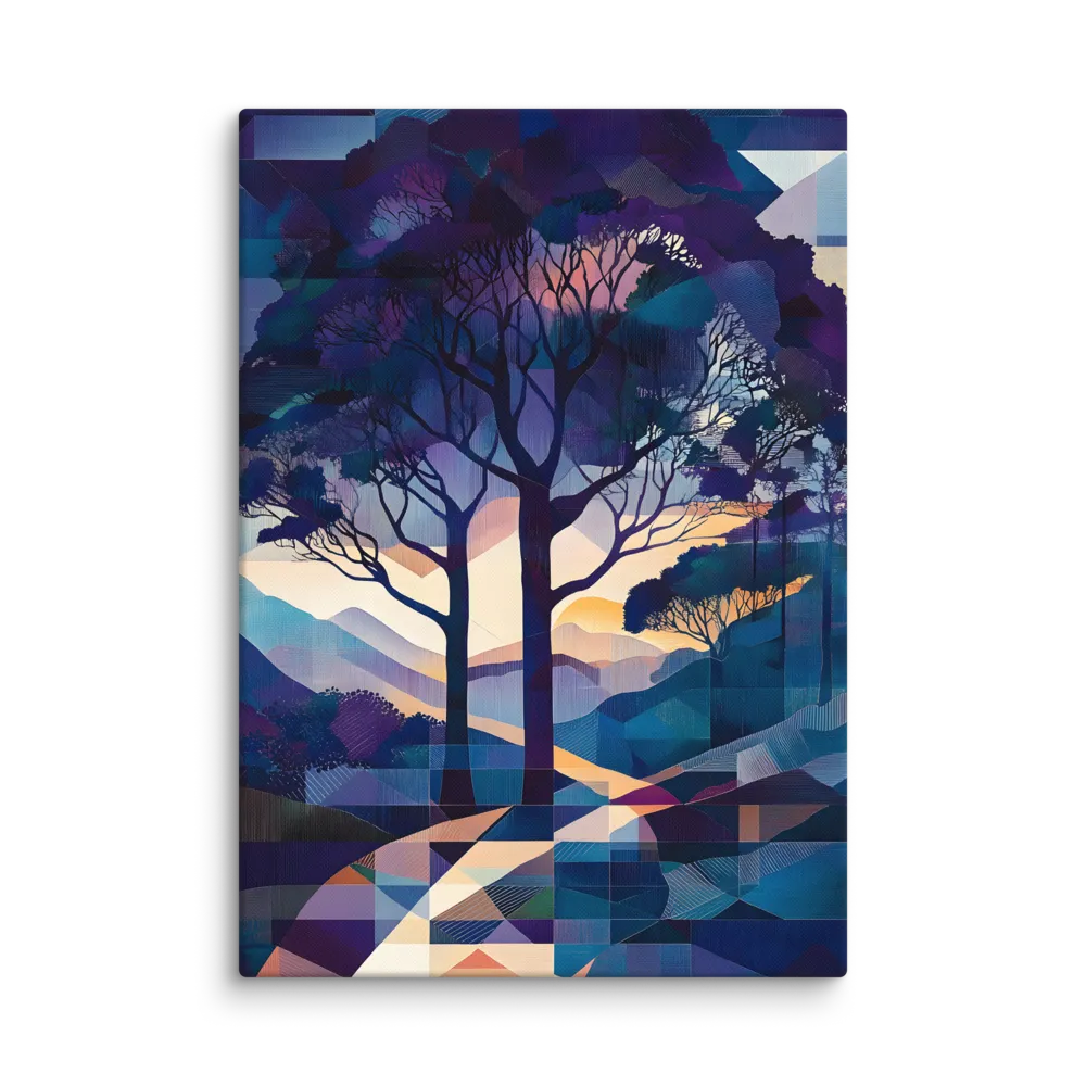 Tranquil Geometry: A Journey Through Color | Canvas | 28″×40″
