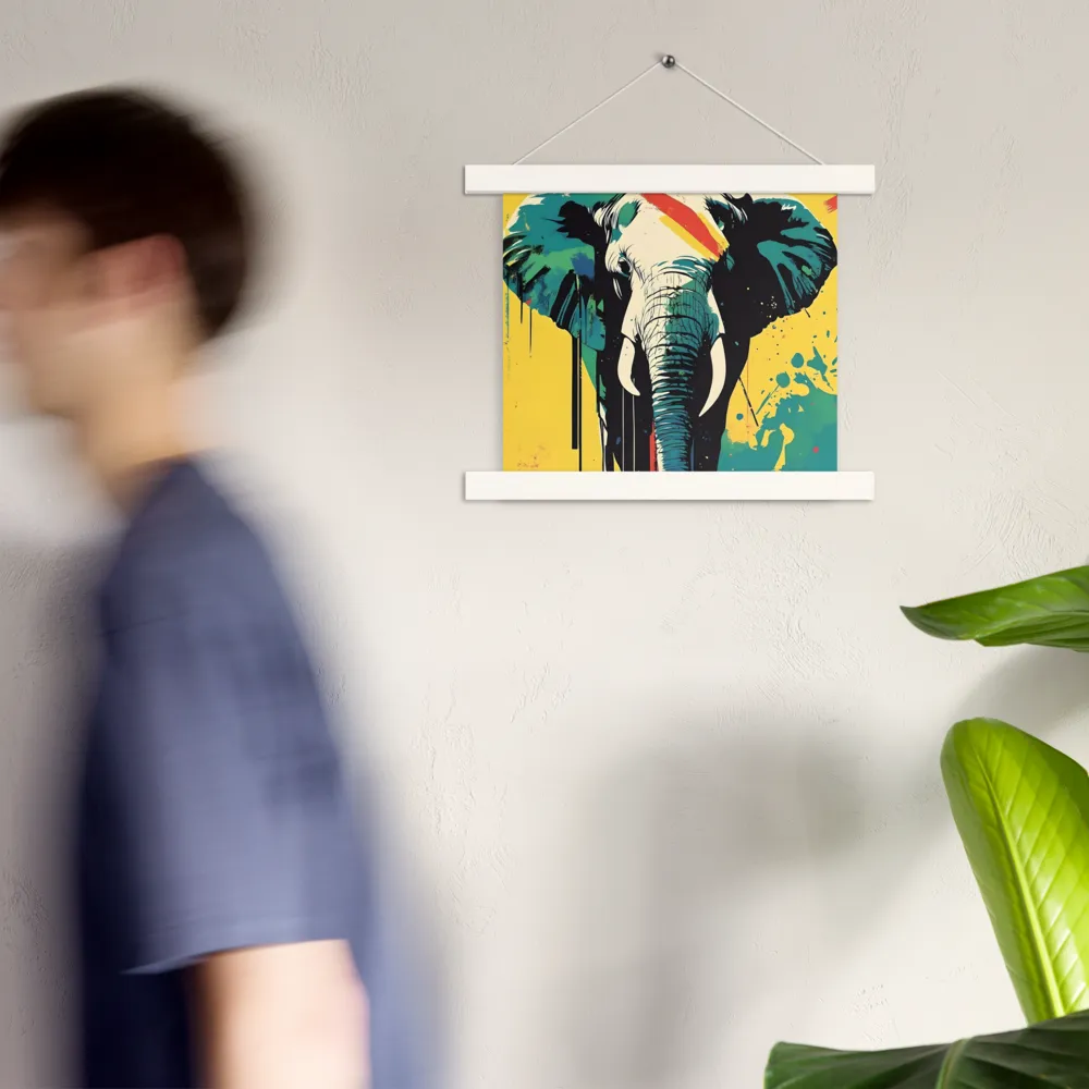 Elegance of the Wild: A Colorful Harmony | Poster With White Wood Hanger | 10″×10″