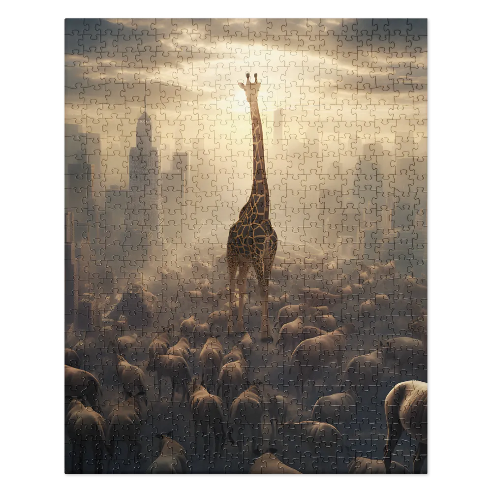 Urban Serengeti: A Giraffe's Perspective | Jigsaw Puzzle | 520 pieces