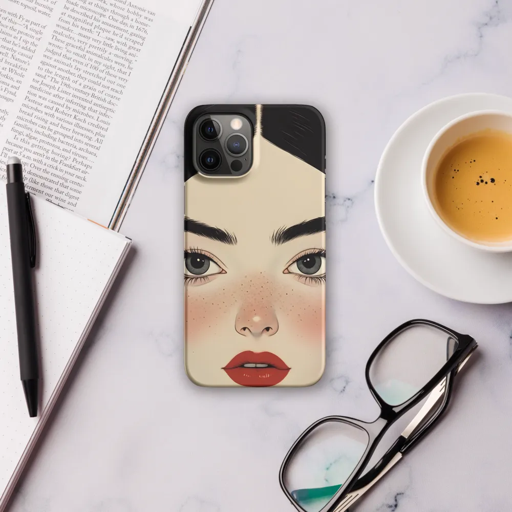 Serenity Captured: A Modern Portrait | Phone Case |  12 Pro Max | Snap Case | Matte