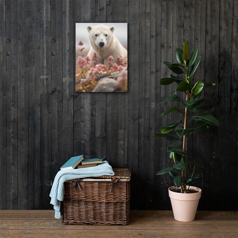 Curiosity Among Blooms: The Polar Bear