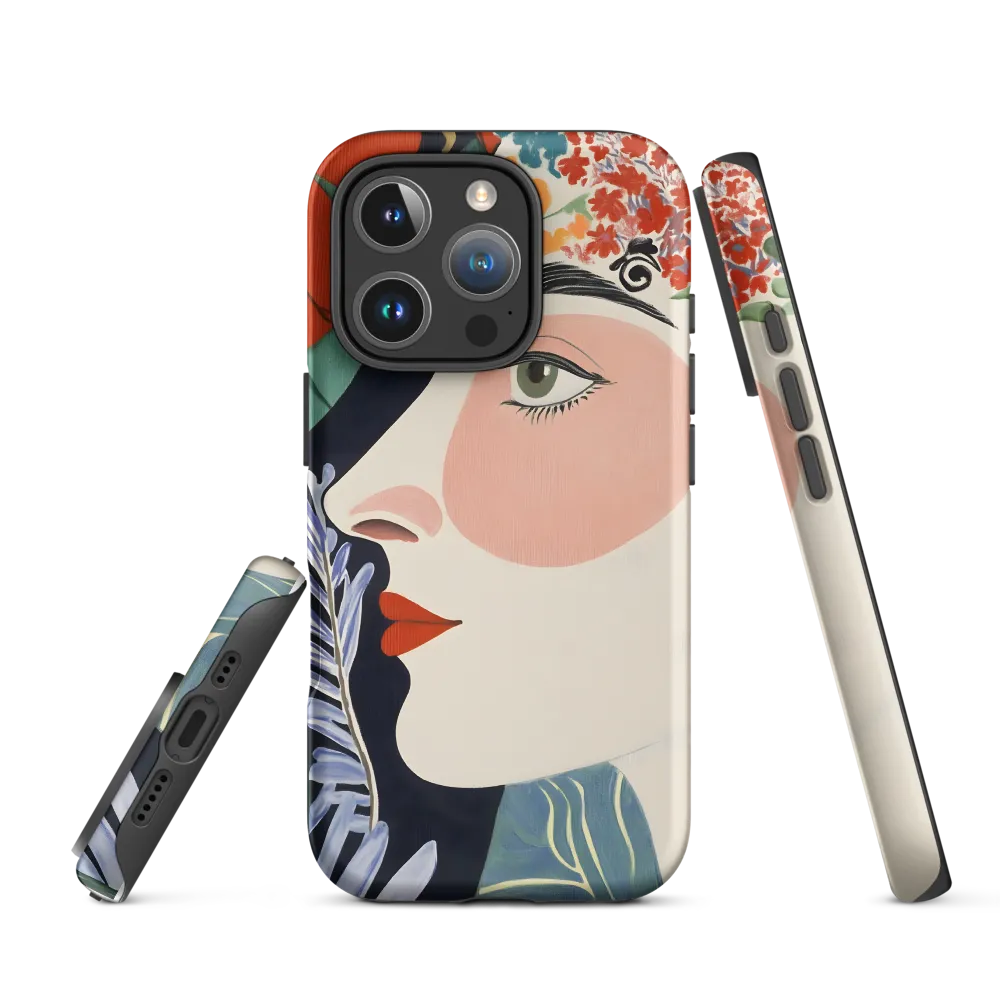 Floral Serenade: A Modern Portrait