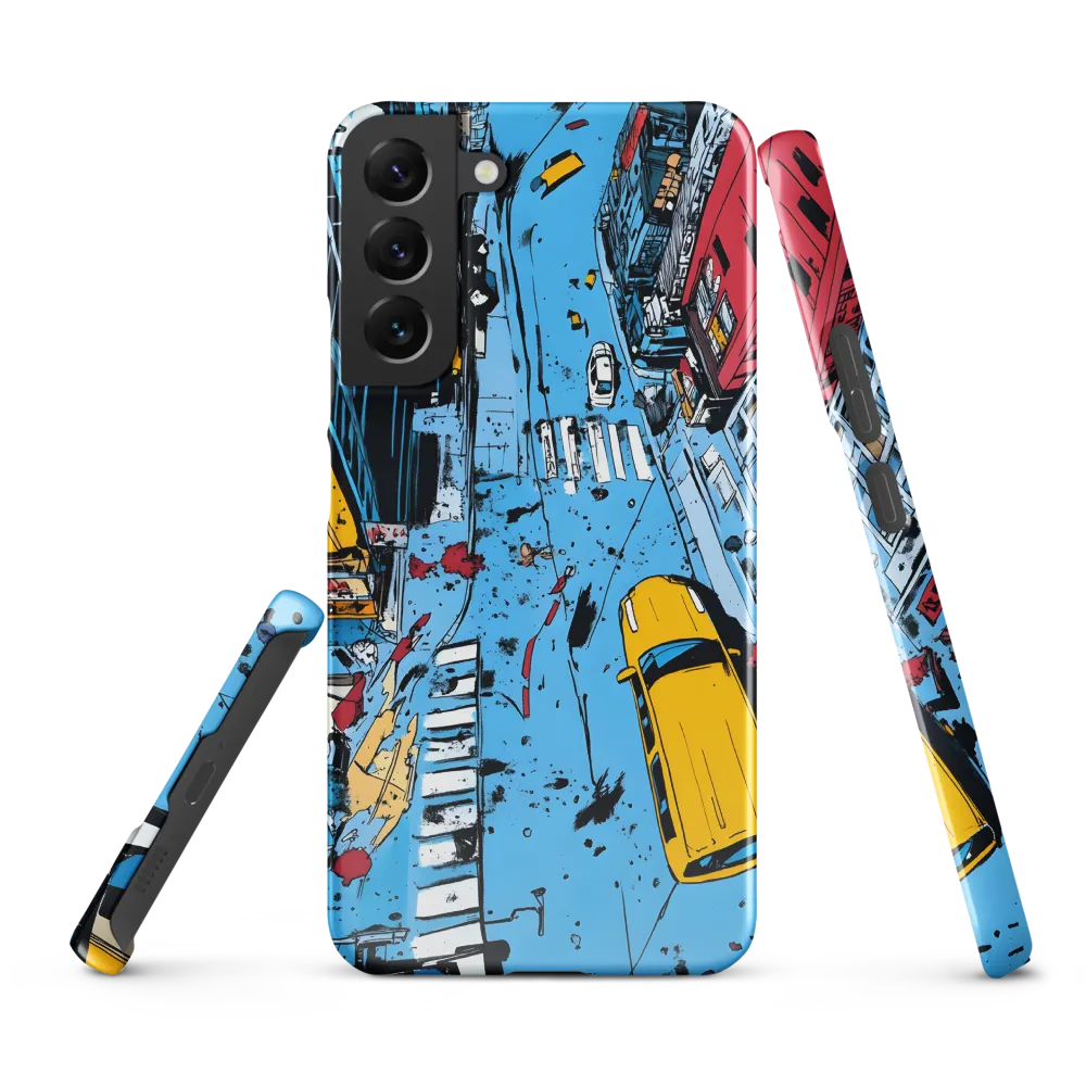 Urban Chaos: Aerial View of City Life | Phone Case |  S22 Plus | Snap Case | Glossy
