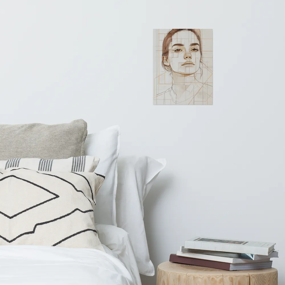 Geometric Serenity: A Minimalist Portrait