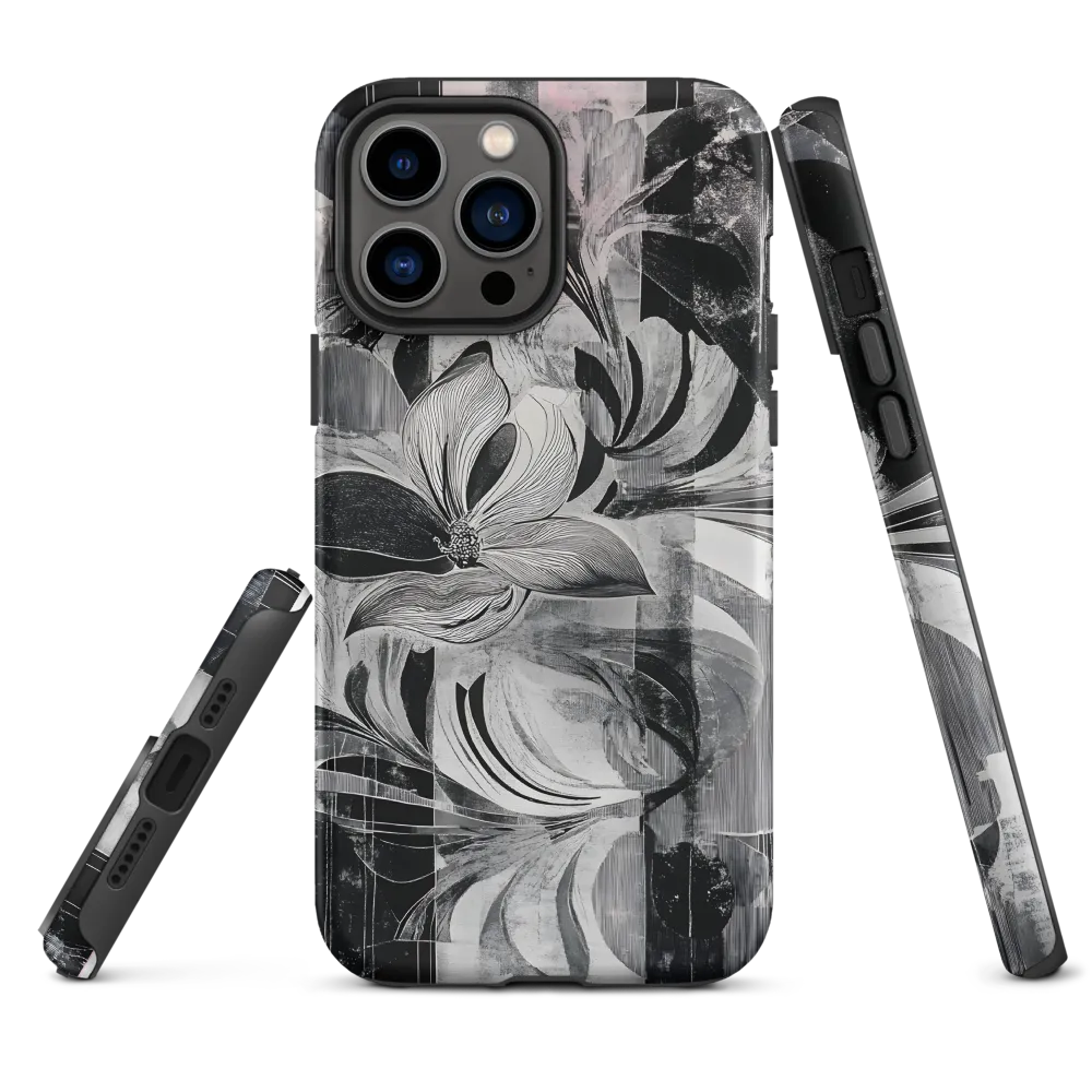 Floral Fusion in Monochrome