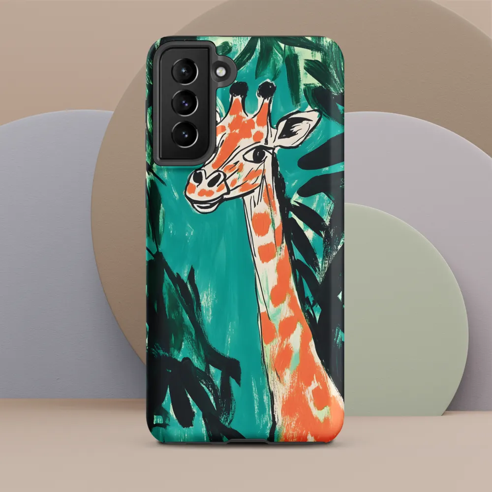 Curious Giraffe in Lush Greenery | Phone Case |  S21 Plus | Tough Case | Matte