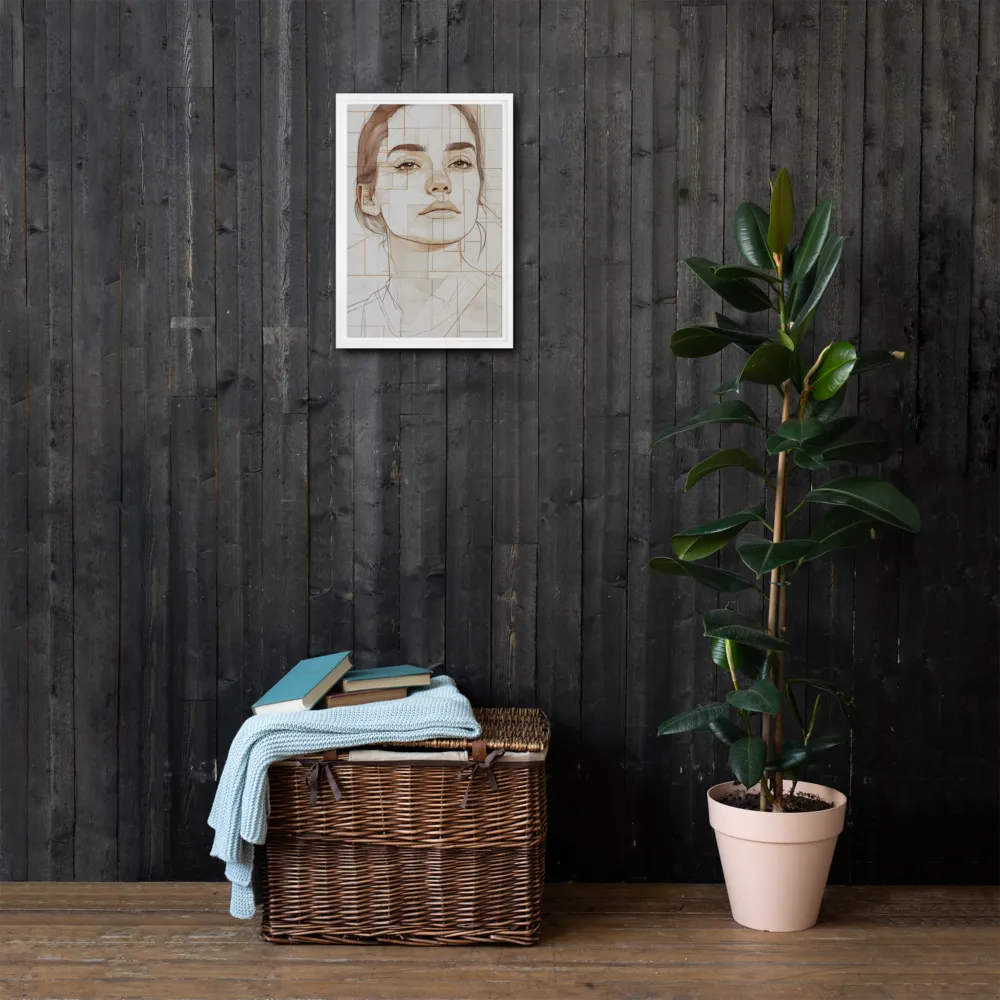 Geometric Serenity: A Minimalist Portrait