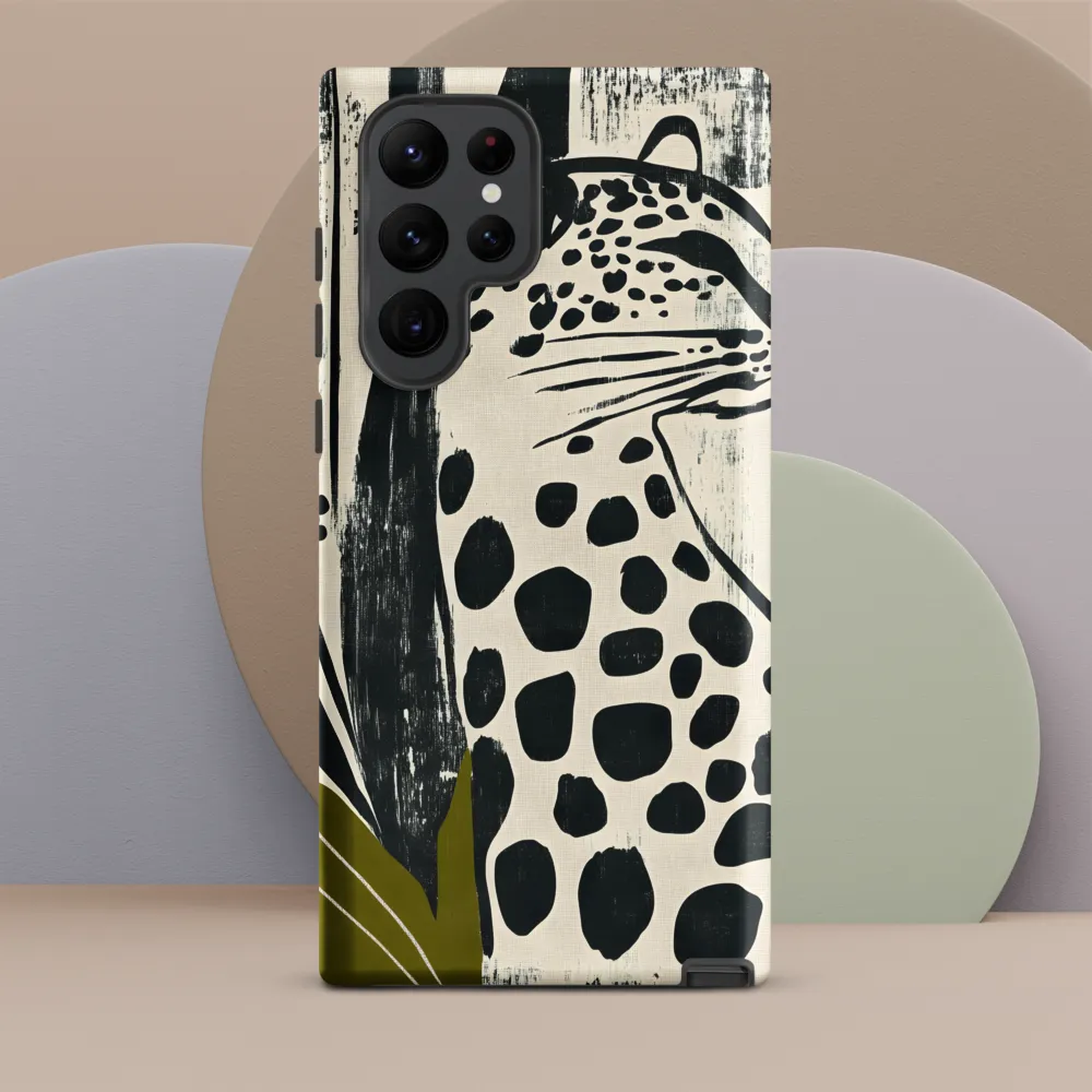 Leopard in Silhouette: A Modern Appeal | Phone Case |  S22 Ultra | Tough Case | Matte