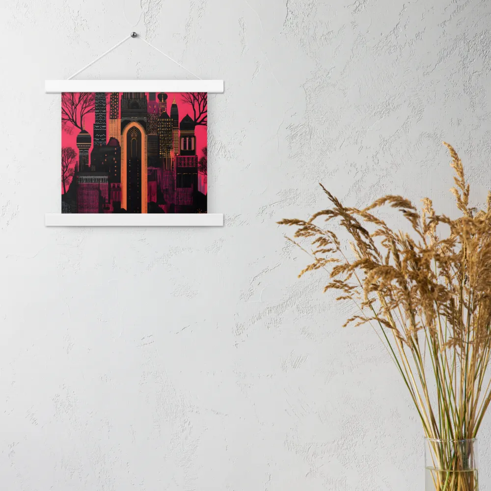 Urban Reverie | Poster With White Wood Hanger | 10″×10″