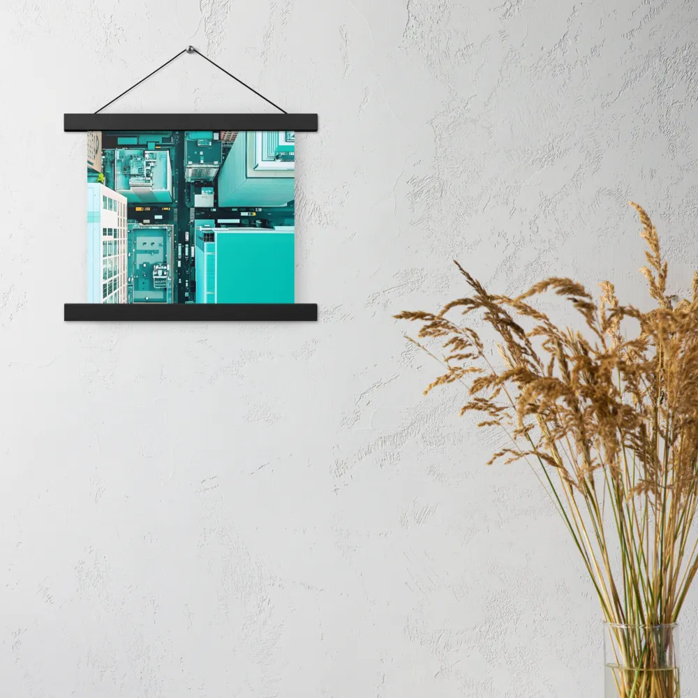 Urban Geometry: Aerial Perspective | Poster With Black Wood Hanger | 10″×10″