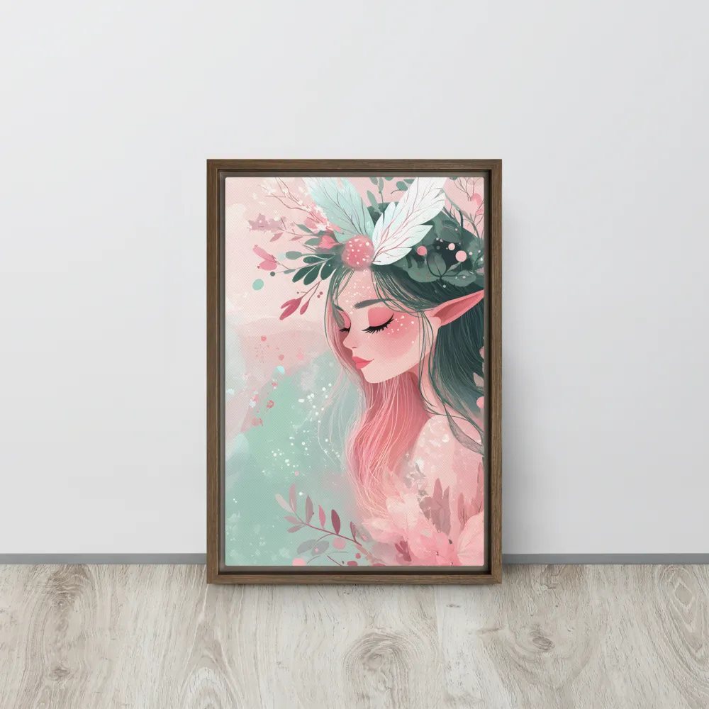 Whispers of Nature | Canvas with Brown Frame | 12″×18″