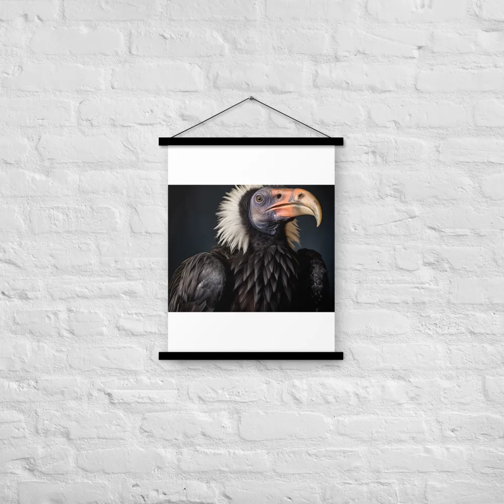 Majestic Vulture Portrait | Poster With Black Wood Hanger | 18″×24″