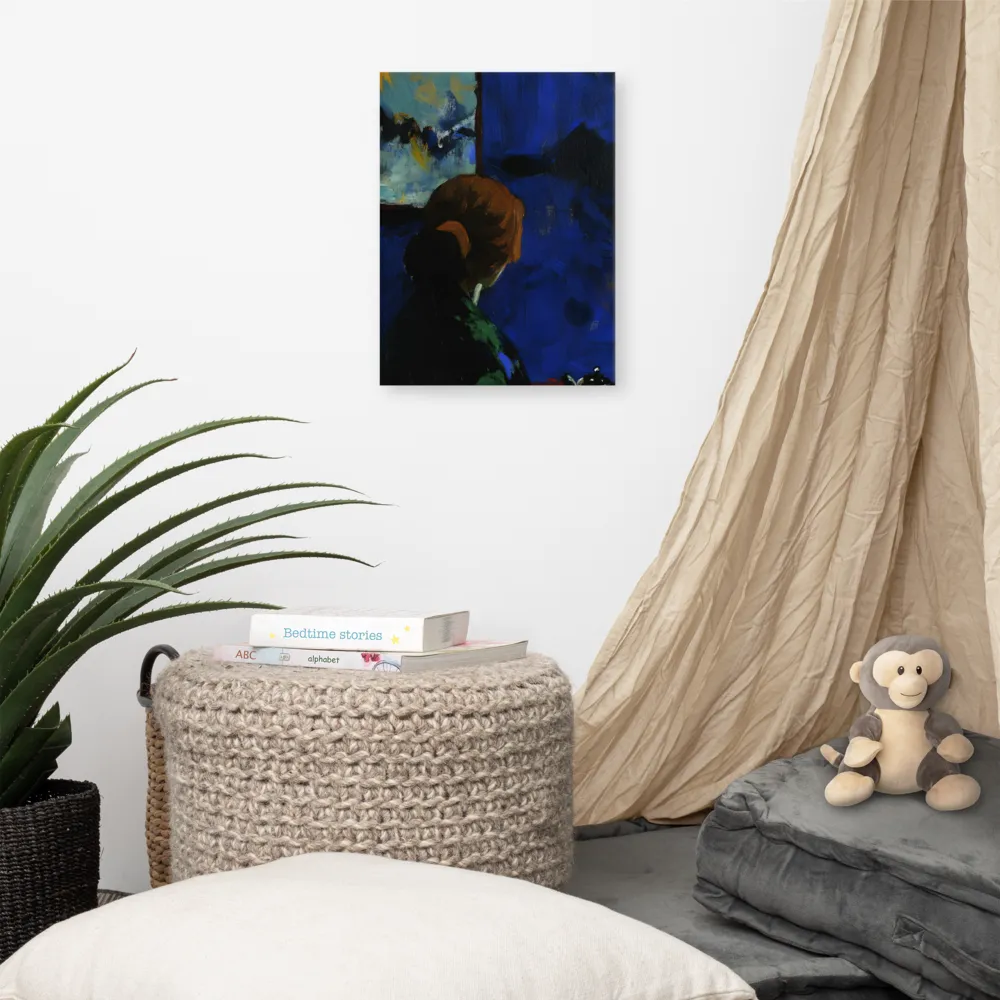 Contemplation Under the Night Sky | Canvas | 12″×16″