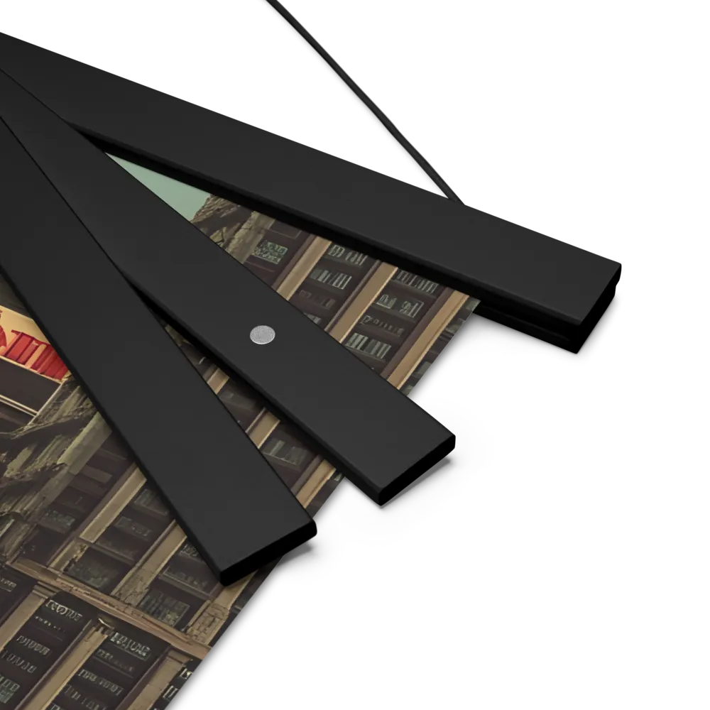 A Glimpse of Tomorrow: Urban Ambition | Poster With Black Wood Hanger | 18″×18″
