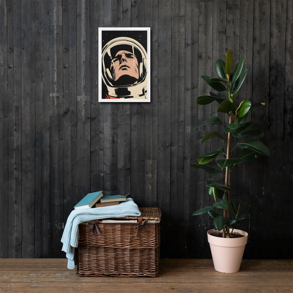 Gaze of the Astronaut | Canvas with White Frame | 12″×18″