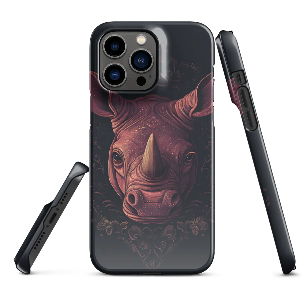 Regal Rhinoceros | Phone Case |  14 Pro Max | Snap Case | Glossy