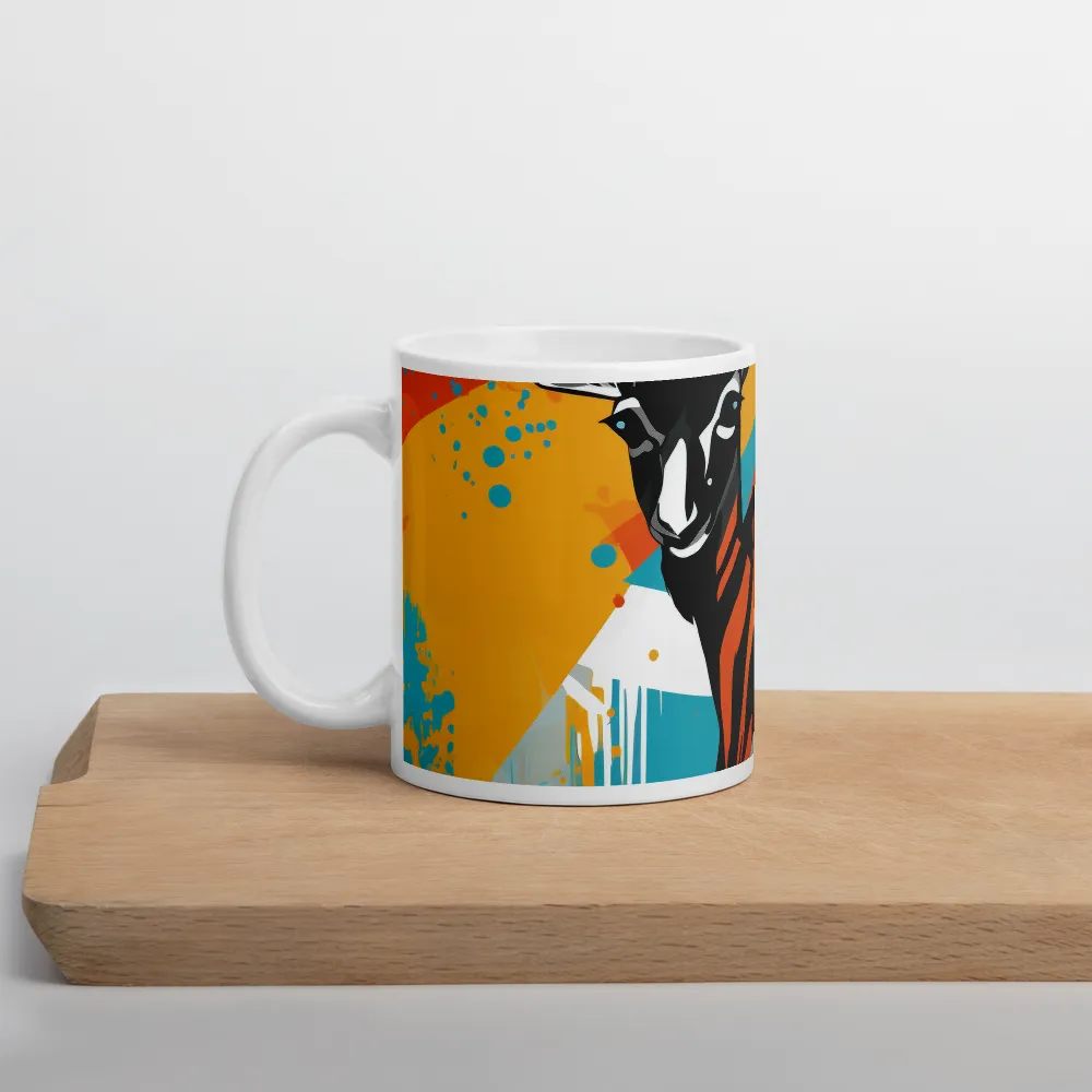 Dynamic Antelope in Vivid Abstract | Mug with White inside | 11 oz