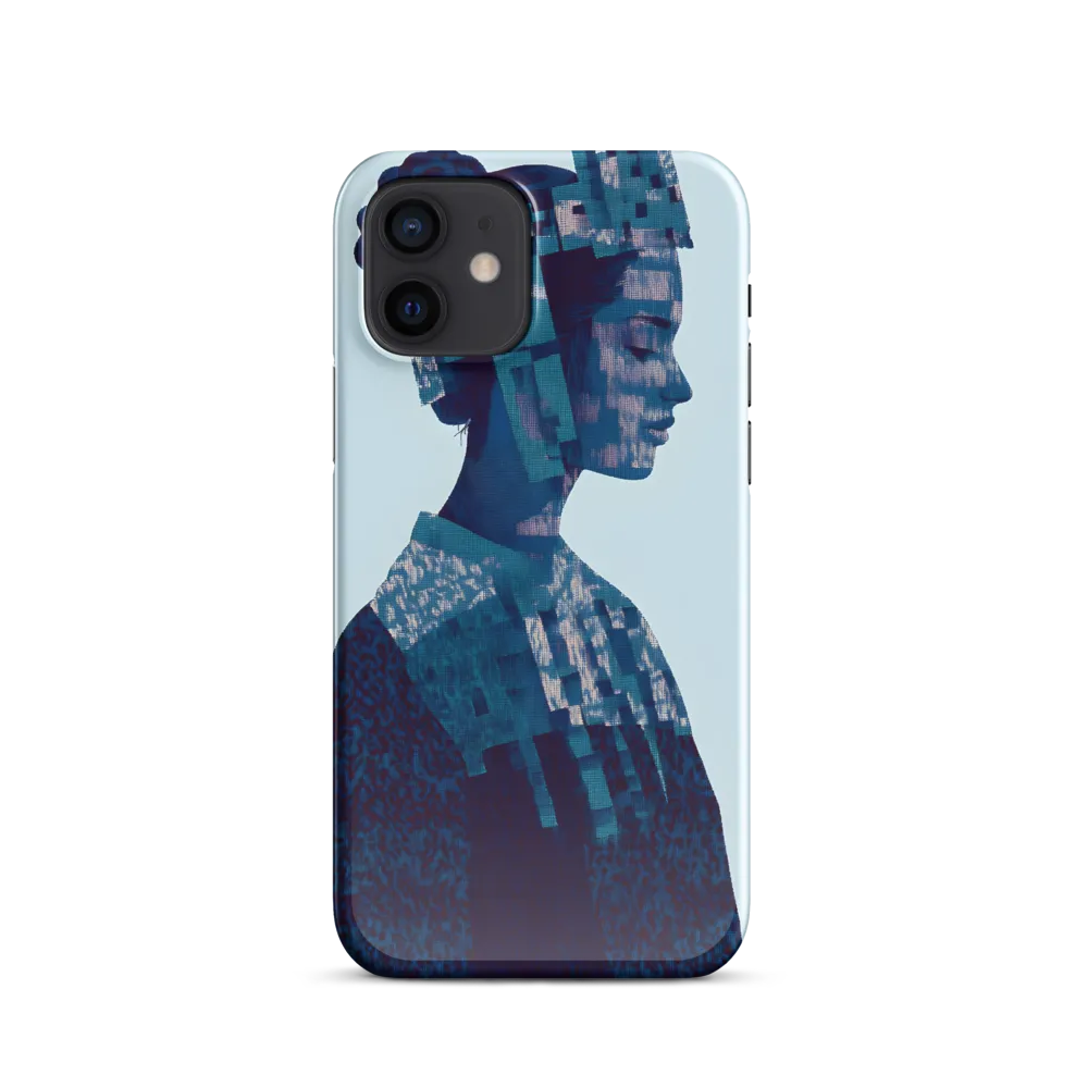 Digital Portrait in Abstract Blue