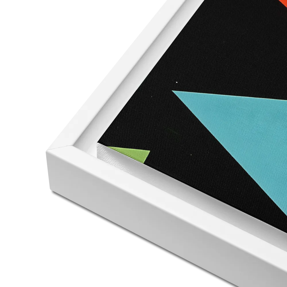 Geometric Harmony in Color | Canvas with White Frame | 12″×16″