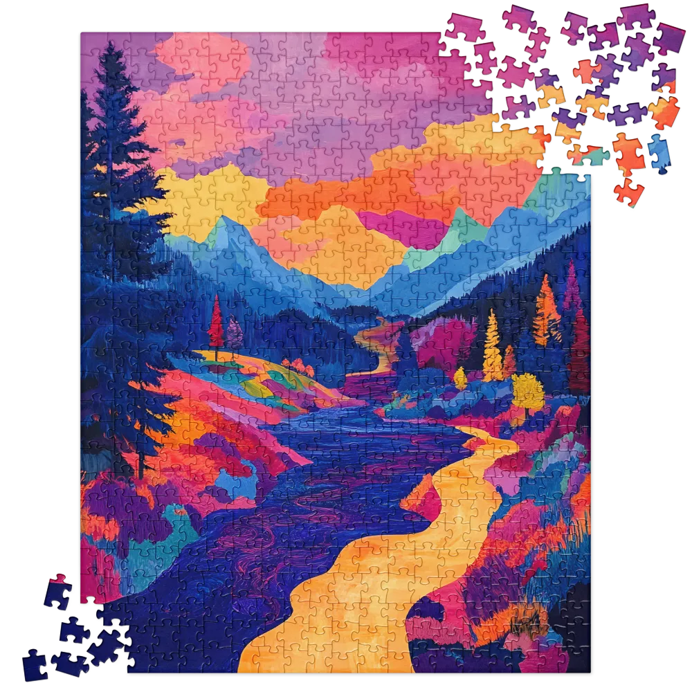 Radiant Serenity: A Surreal Landscape | Jigsaw Puzzle | 520 pieces