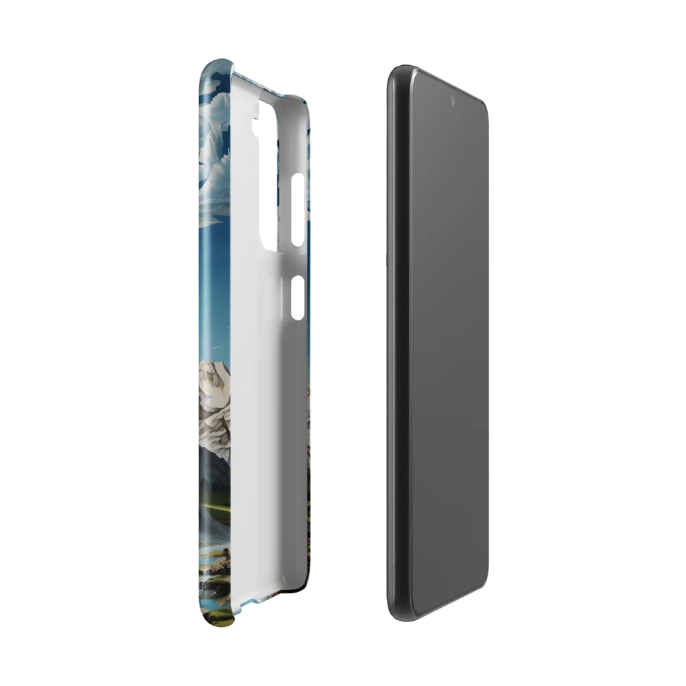 Majestic Cascade: A Mountain Masterpiece | Phone Case |  S21 | Snap Case | Glossy