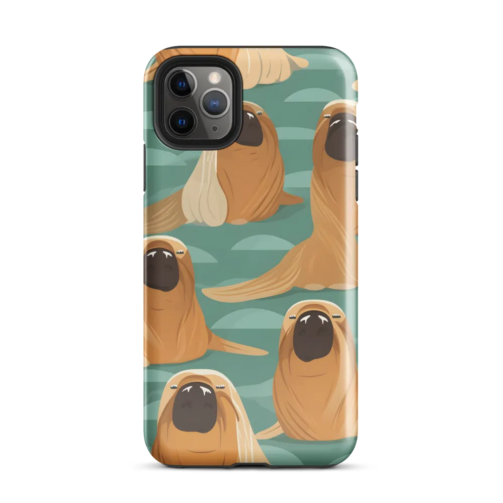 Whimsical Walrus Wonderland | Phone Case |  11 Pro Max | Tough Case | Glossy