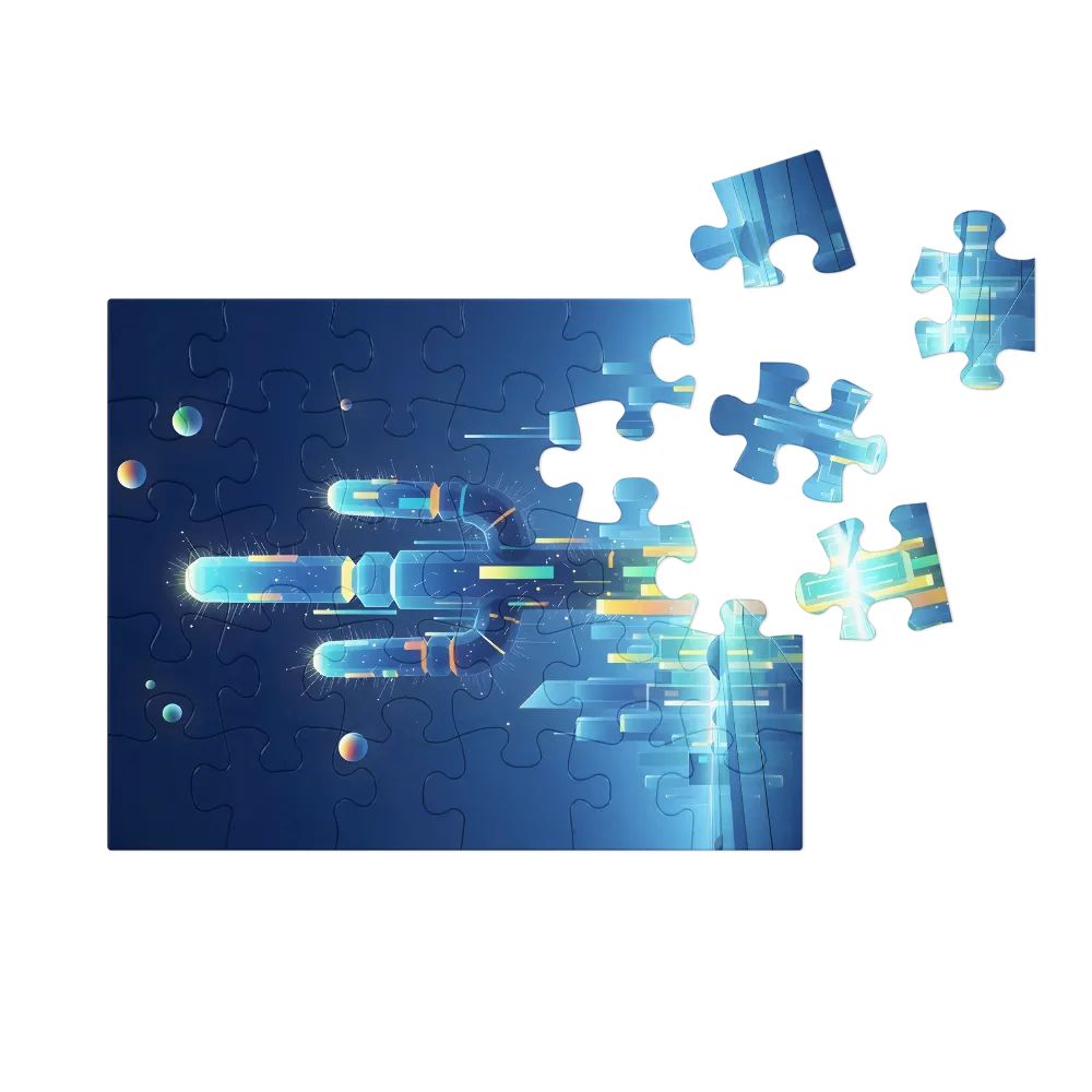 Neon Cactus City 
 Jigsaw Puzzle in Tin Box