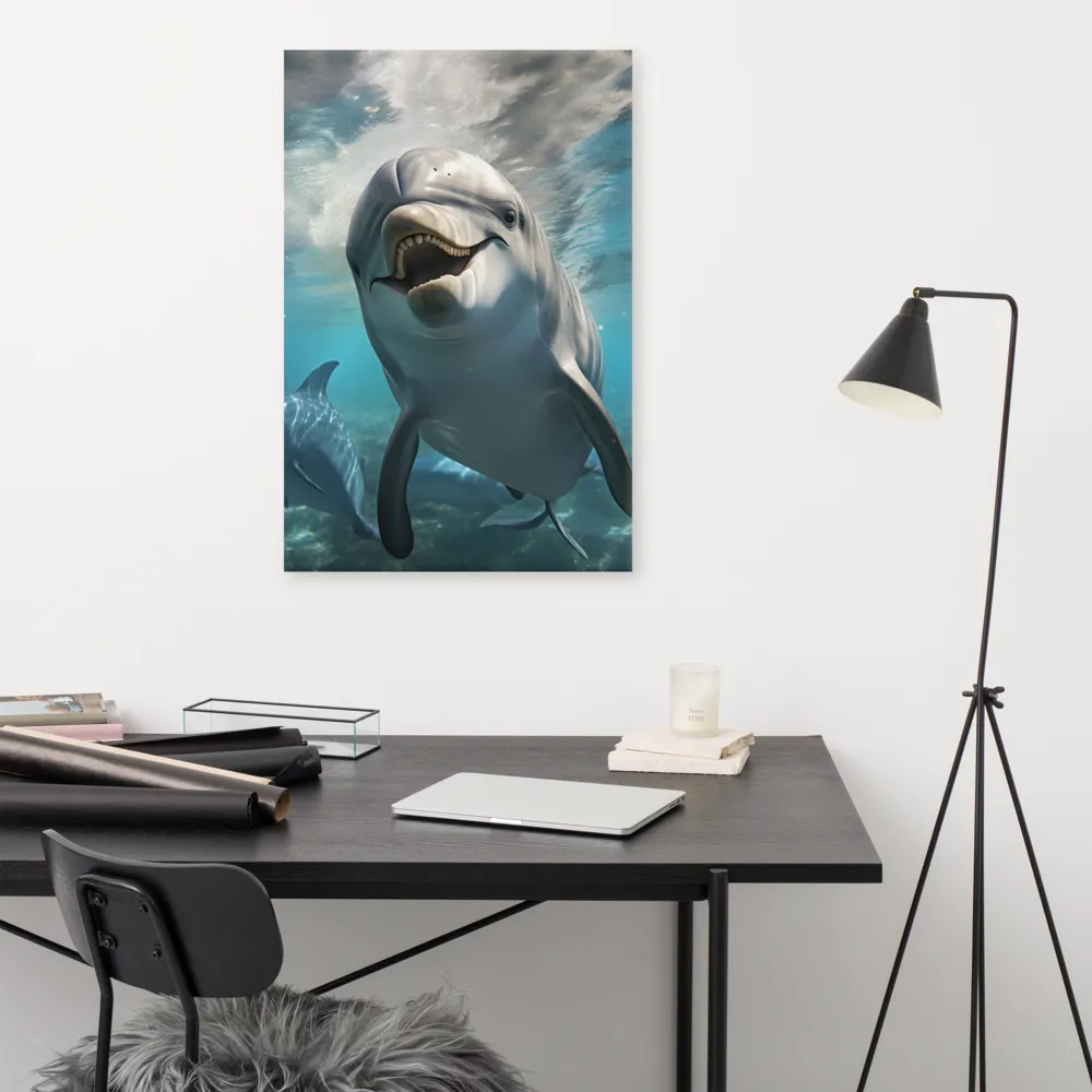 Beneath the Waves: A Dolphin's Dance