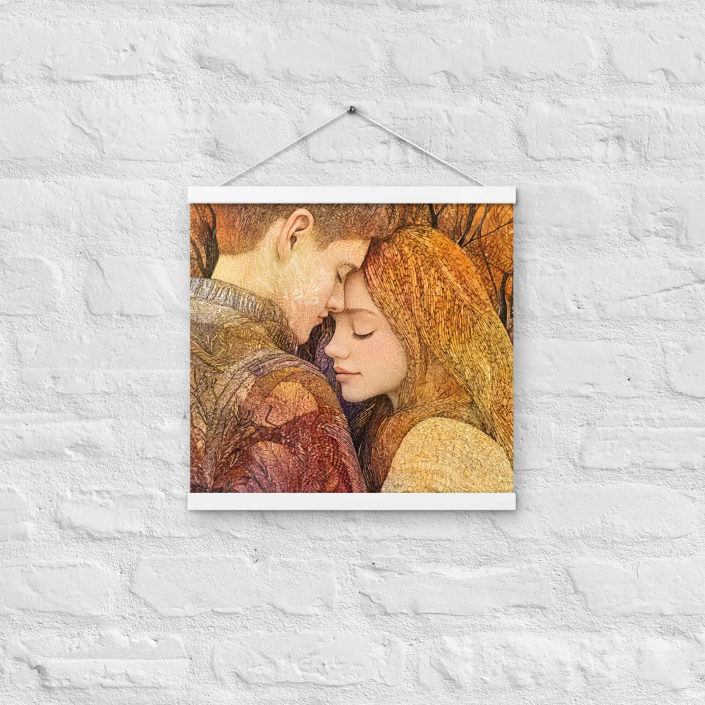 Embrace of Autumn | Poster With White Wood Hanger | 16″×16″