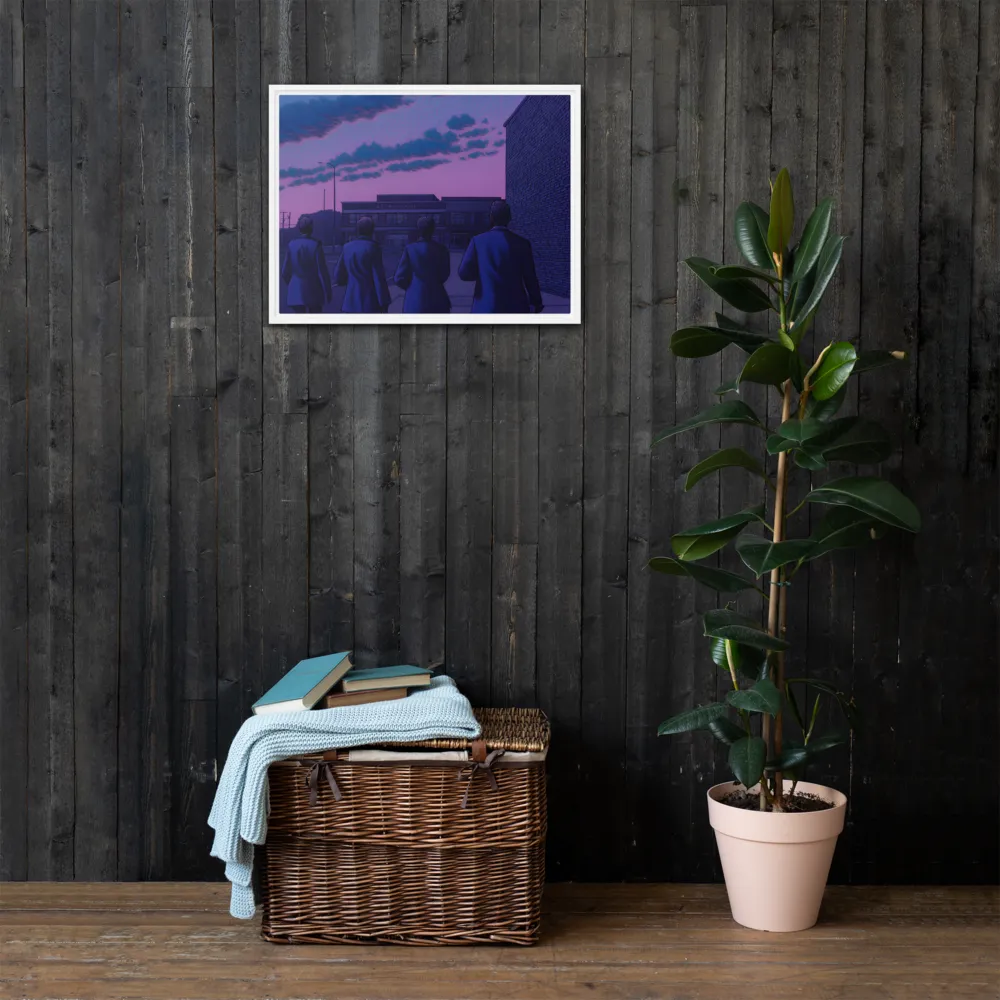 The Twilight Stroll | Canvas with White Frame | 18″×24″
