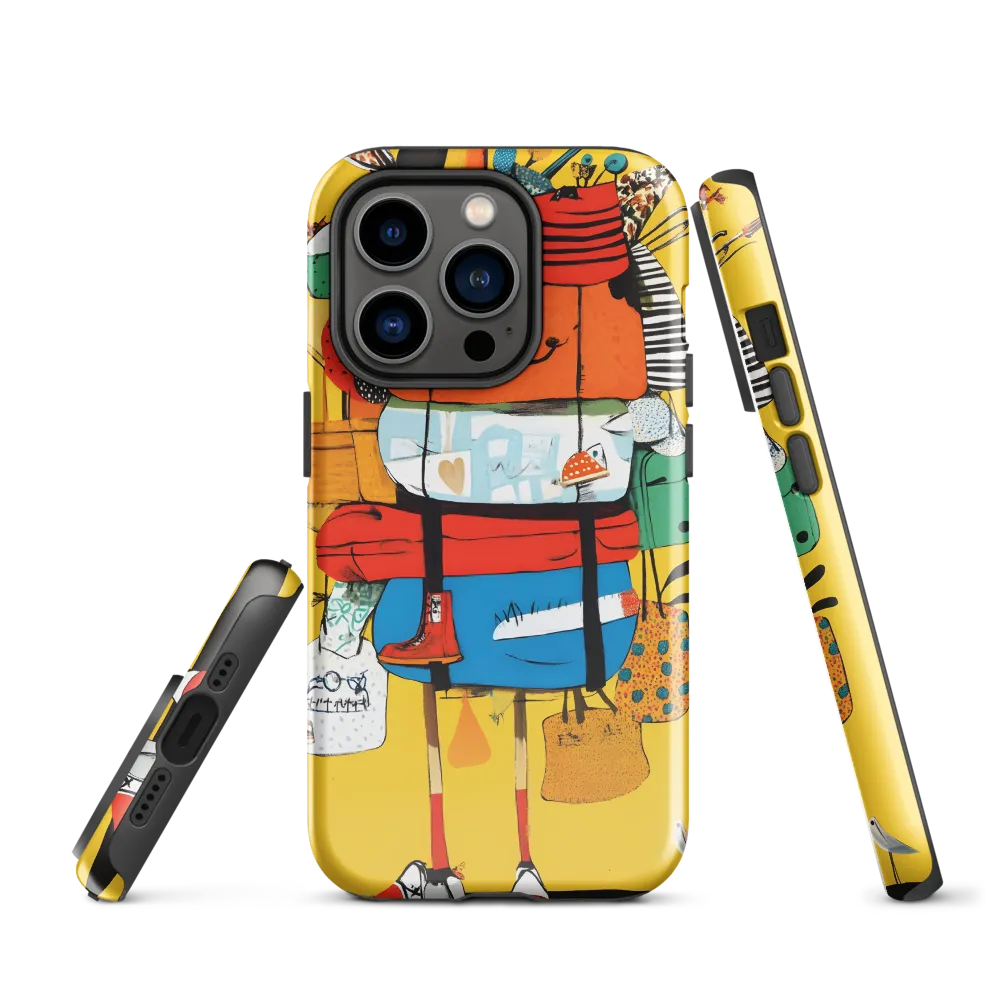 Joyful Traveler: A Whimsical Collection | Phone Case |  14 Pro | Tough Case | Glossy