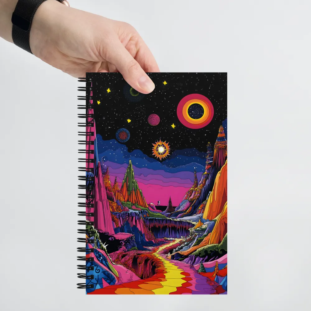 Galactic Wonders: A Journey Through an Alien Landscape | Spiral Notebook