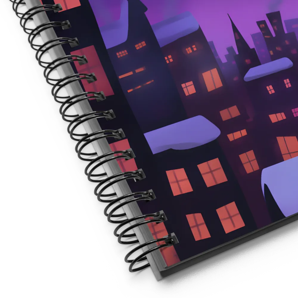 Mystical Night in the City | Spiral Notebook