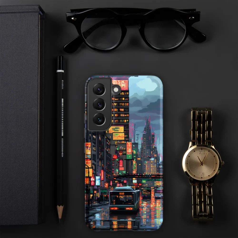 Neon Dreams: A Pixelated Urban Night